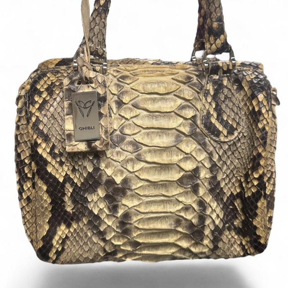 Ghibli Genuine Python Leather Handbag - Picture 1 of 6